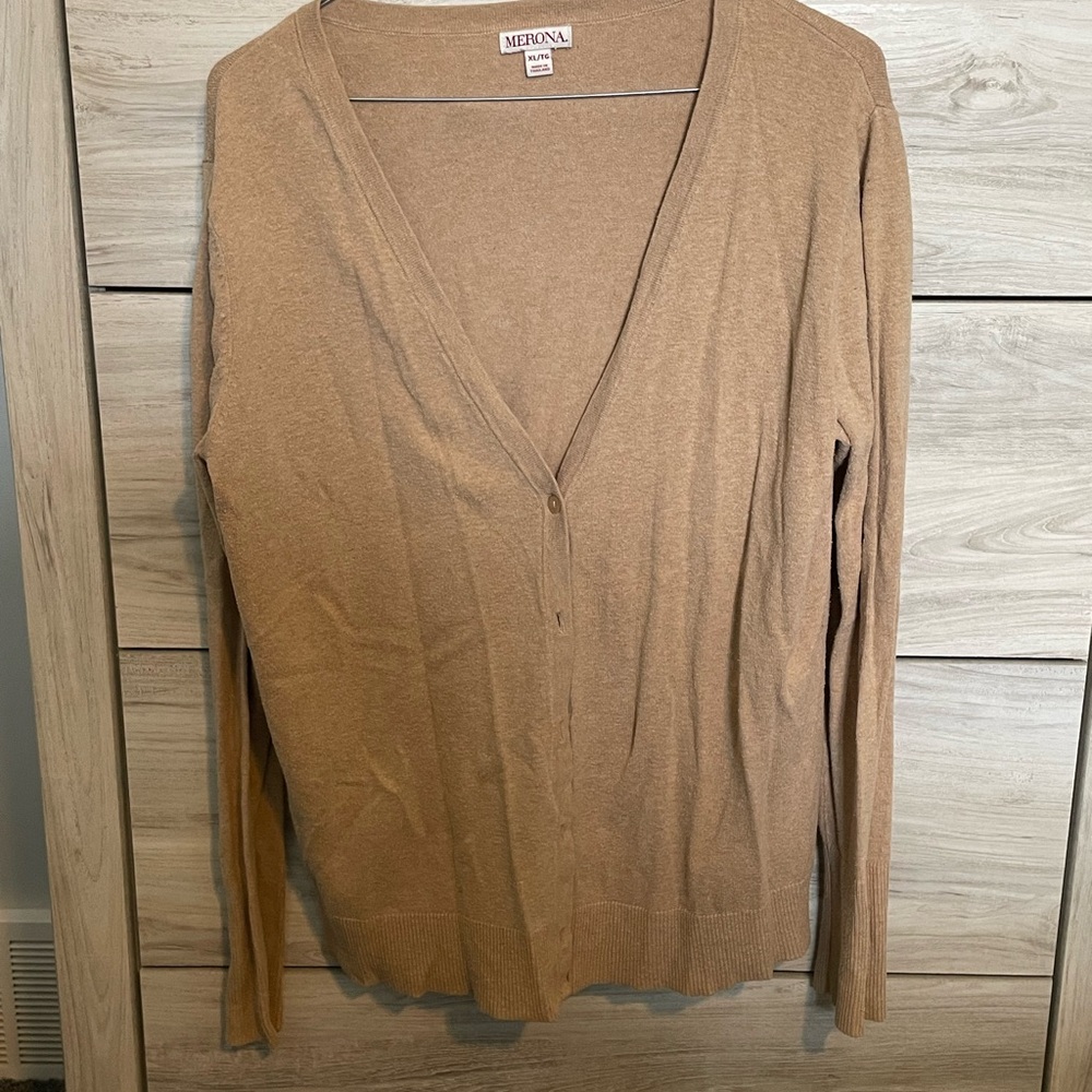 Merona Tan Cardigan Sweater